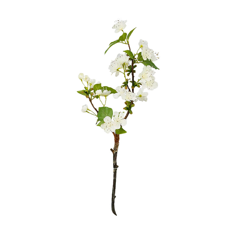 Cream Artificial Silk Cherry Blossom Flower Stem For Arrangement Making