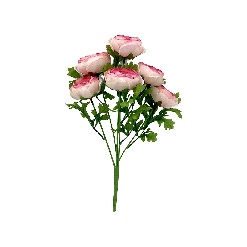 Artificial silk mini pink cream ranunculus flowers for wedding ranunculus, wreath flowers, imitation flowers, artificial flowers